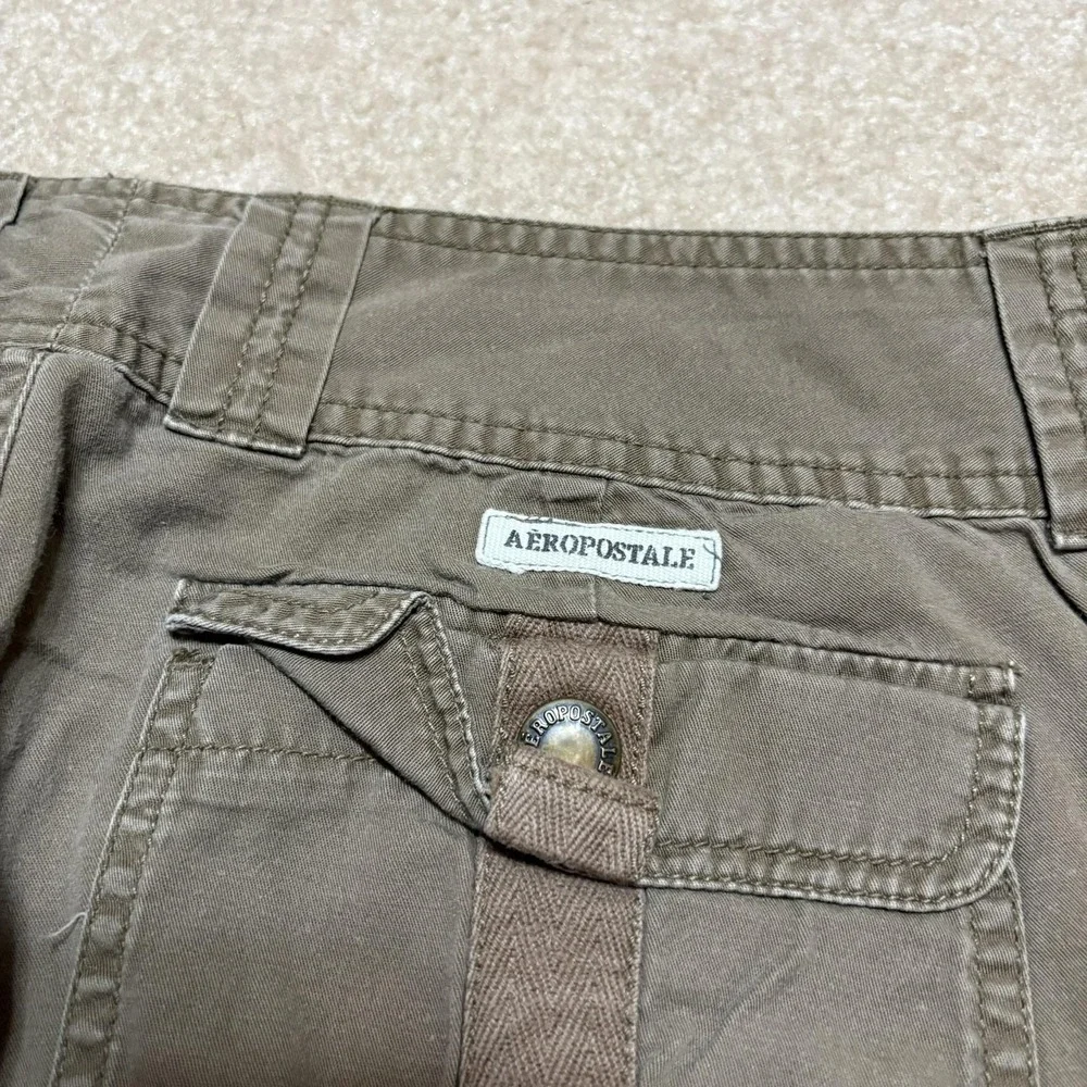 Vtg Aeropostale Cargo Pants 31x30 Brown Twill Military Utility Paratrooper Y2K